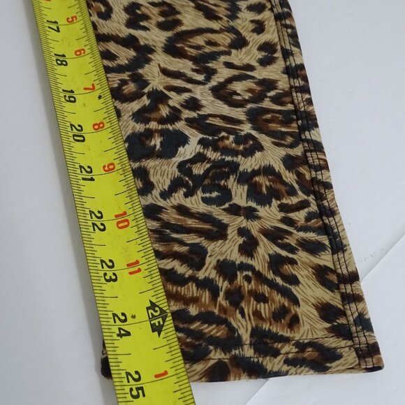 Coco Carmen Leopard Animal Print Leggings Women Size S-M Zipper Pockets Stretch - Picture 12 of 12